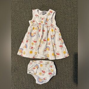 Hanna Andersson BT Winnie the Pooh Summer Dress & Bloomer 12-18m